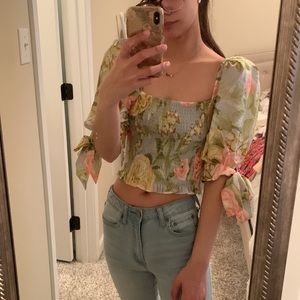 Express tropical print top 🐠 🏝️